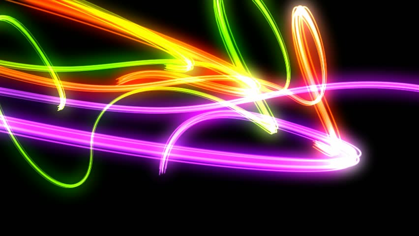 neon lines, glowing lights background 