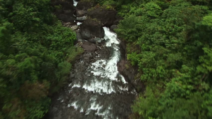 HD: Flying over river in the Philippines