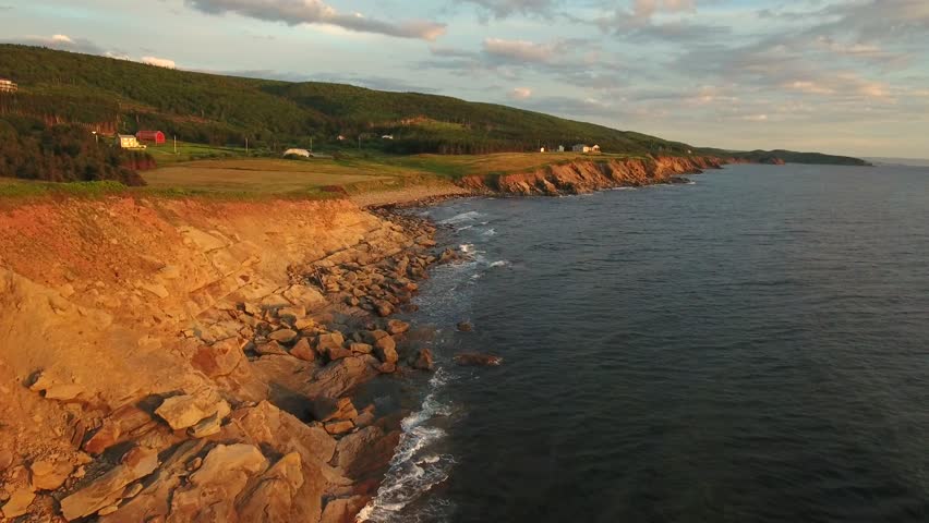 Sunrise Over The Ocean In Nova Scotia Image Free Stock Photo Public