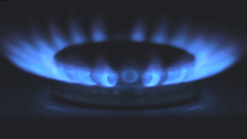 Gas stove in the dark