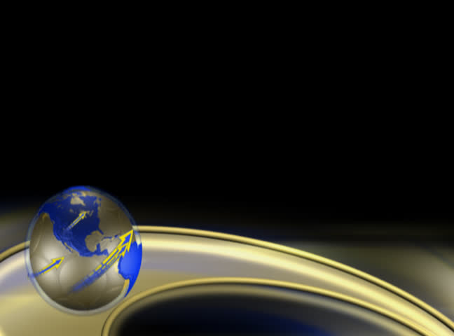 Spinning world globe