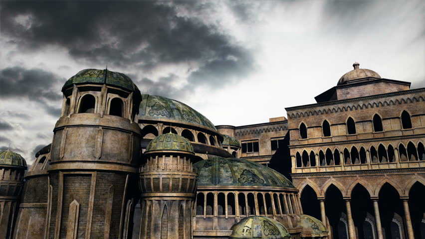Byzantine Constantinople Clouds Timelapse Realistic 3D render and clouds timelapse