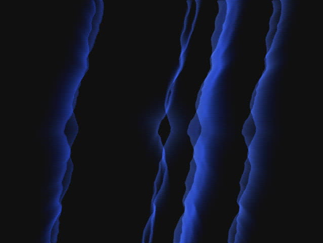 Seamless loop of a blue electrical-style arc with TV-like distortion