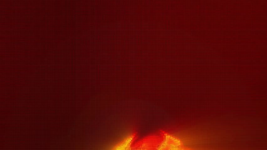 Fire 3D animation with pin board. Light rays effect added and low height pins.