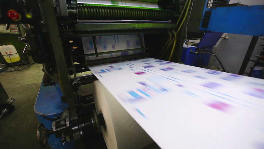 production line pf print shop typography machine 