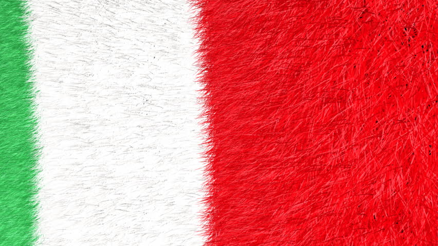 Flag of Italy 04 - furry flag of Italy waving in the wind.
