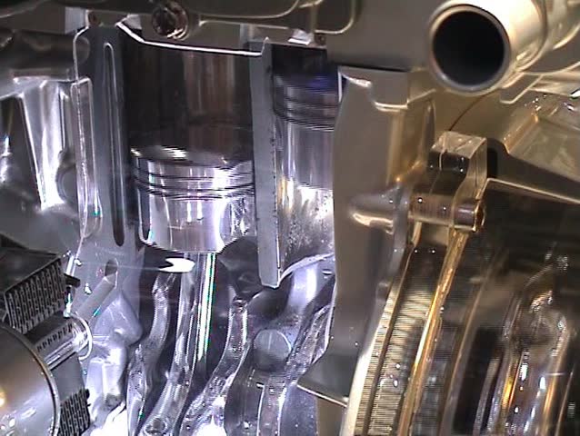 Interior of car engine working
