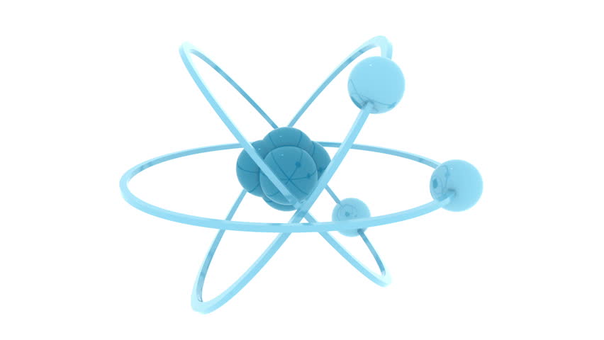 Atom isolated on white 