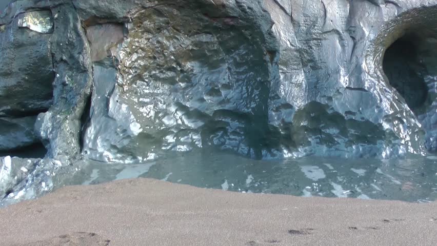 Rock caves at the beach