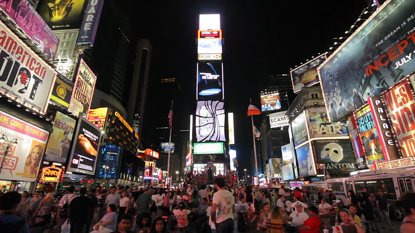 NEW YORK CITY - JUN 26: Night shot of Times Square on June 26th, 2010 in New York City. Times Square has become an iconic symbol of New York City and the United States.