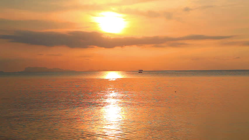 sunset and sea