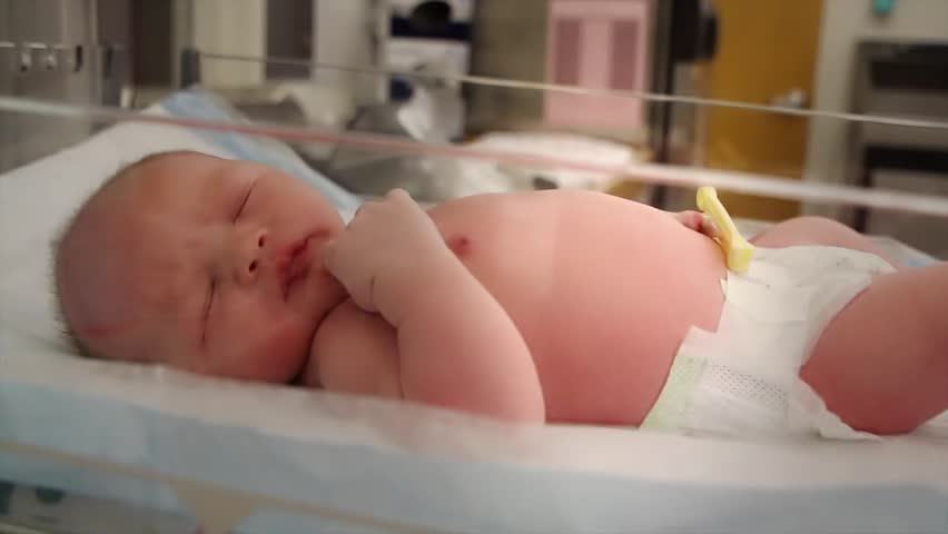 A newborn baby at the hospital