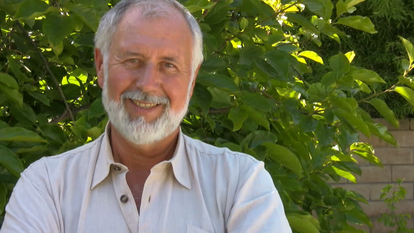 Handsome older man smiling