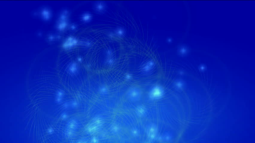 shine particles and firefly with ripple on pond at night.