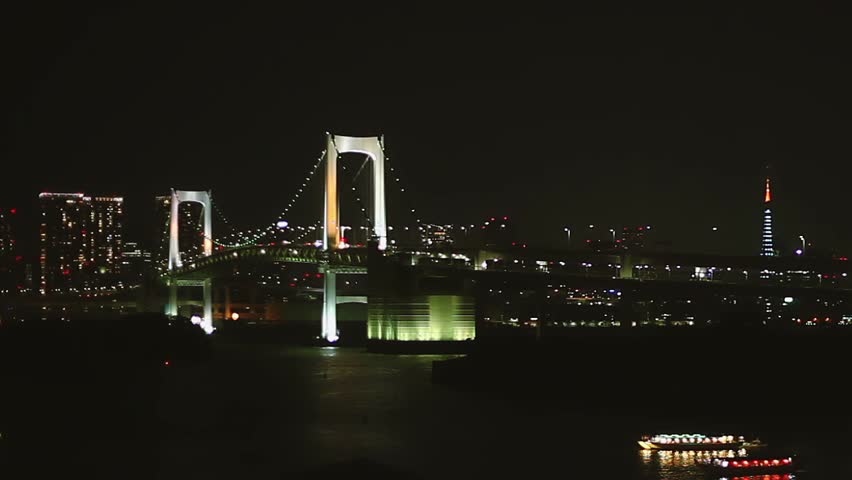 The night view of Tokyo