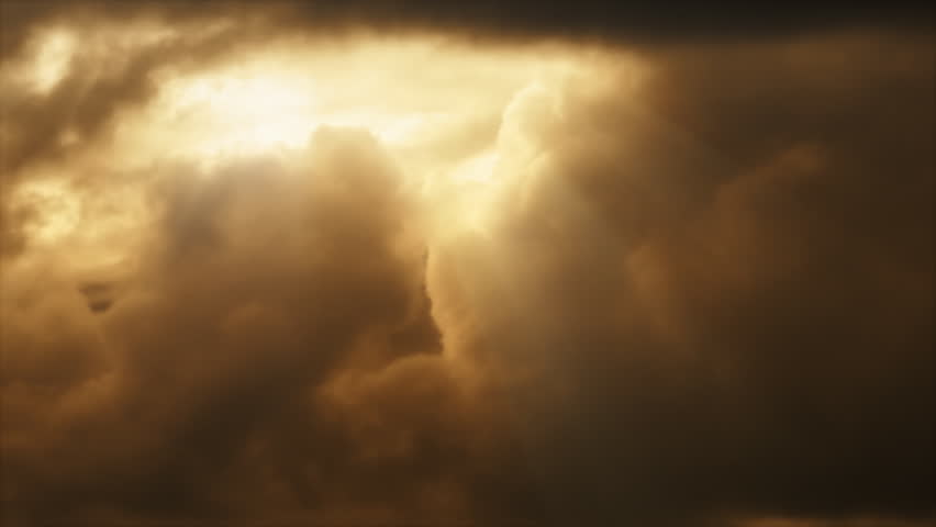 Dramatic clouds with light rays
