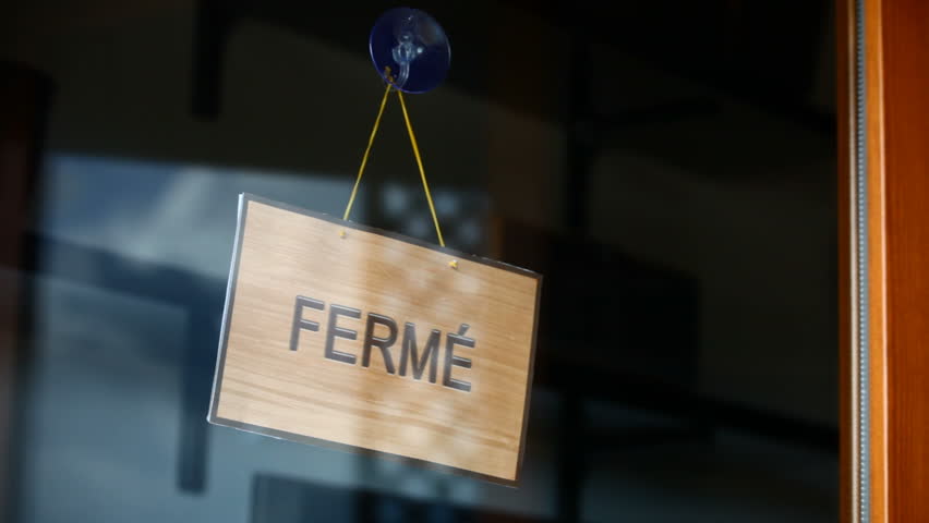 Open and closed signs (french)