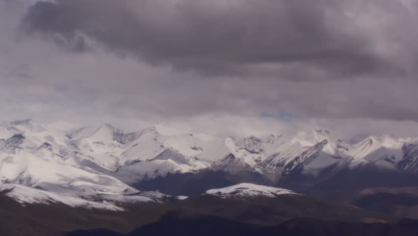 Timelapse of Mount Everest landscape, Himalayas, Tibet.
