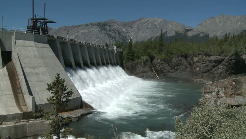 Spillway of hydro electric power dam