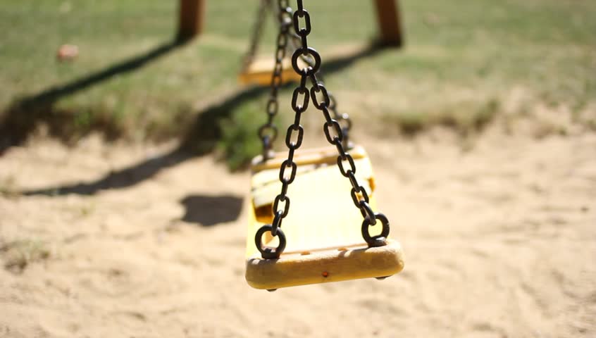 Swings, children's playground.