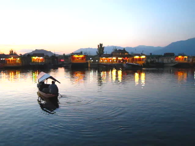 Evening scene in Dal lake Srinagar, Jammu&Kashmir India