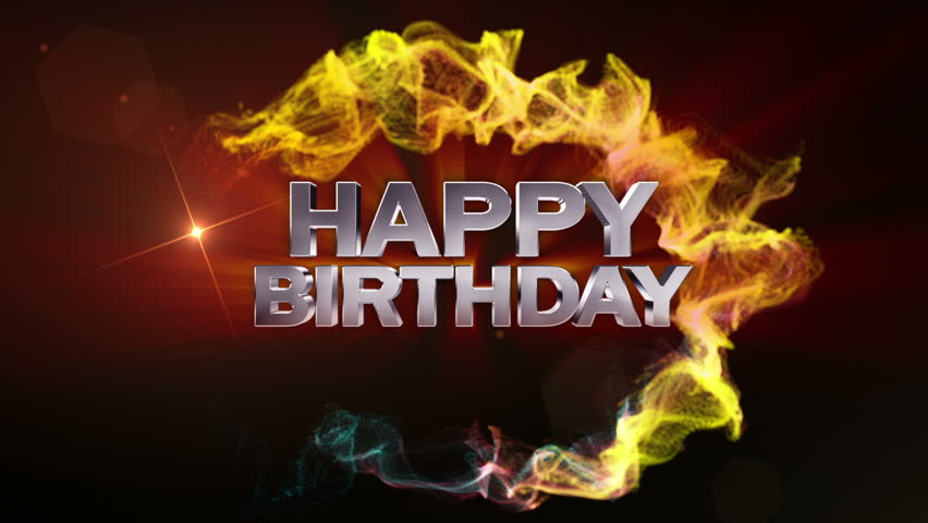 Happy Birthday Text in Particle