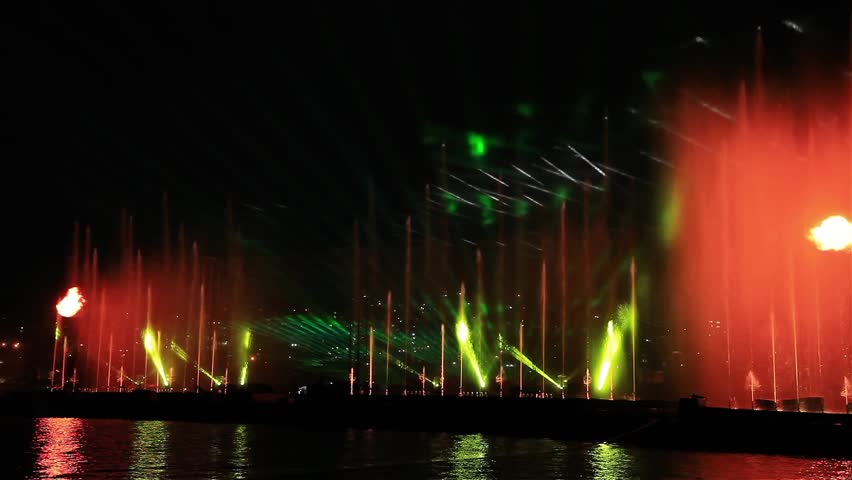 water, light and laser show 