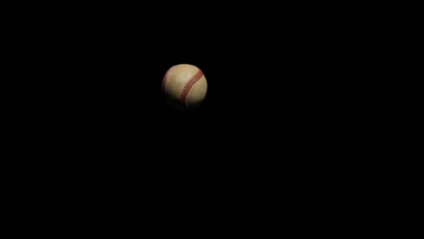 Baseball thrown at camera Super Slow Motion