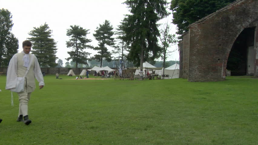 STAFFARDA, ITALY - CIRCA 2012: Reenactment of the battle fought during Nine Years' War in Piedmont-Savoy (northern Italy) on 18 August 1690. It was a victory for the French commander against the Duke of Savoy.