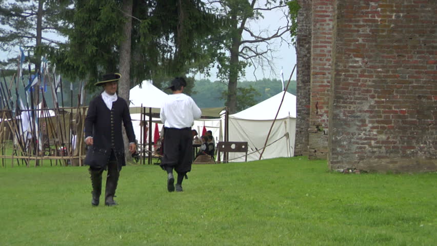 STAFFARDA, ITALY - CIRCA 2012: Reenactment of the battle fought during Nine Years' War in Piedmont-Savoy (northern Italy) on 18 August 1690. It was a victory for the French commander against the Duke of Savoy.