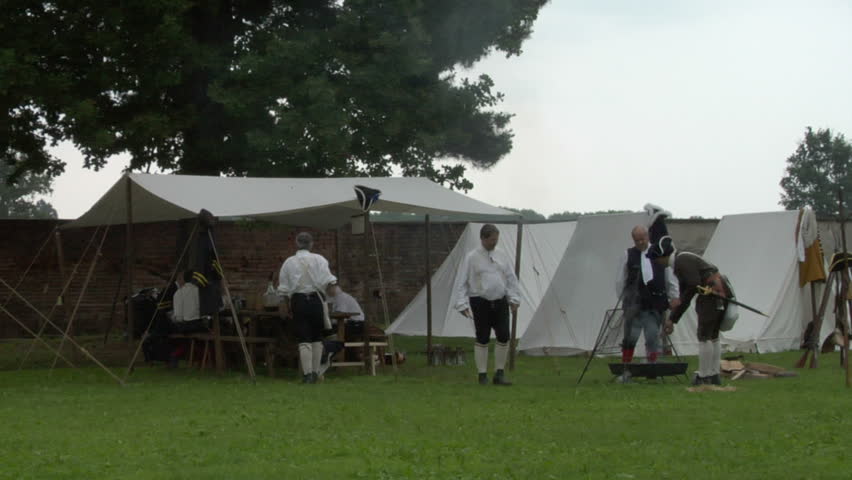STAFFARDA, ITALY - CIRCA 2012: Reenactment of the battle fought during Nine Years' War in Piedmont-Savoy (northern Italy) on 18 August 1690. It was a victory for the French commander against the Duke of Savoy.