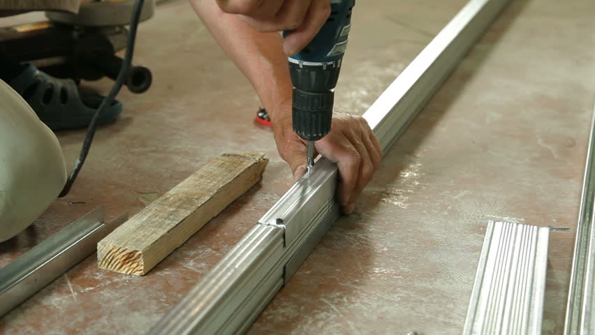 Man using screwdriver