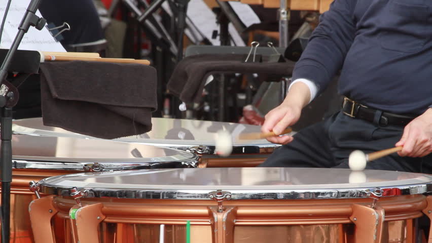 Musician Performing A Drum