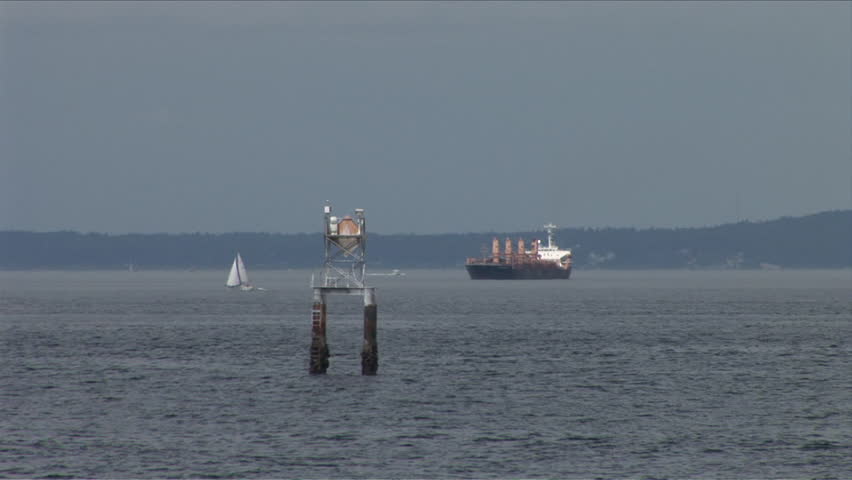 View of a Ship cruising in Seattle United States