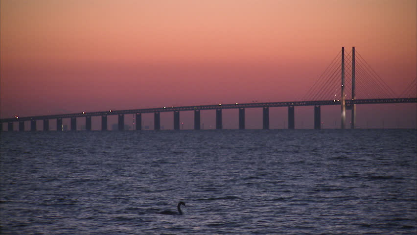 View of Oresundsbron, the bridge connecting Sweden and Denmark.