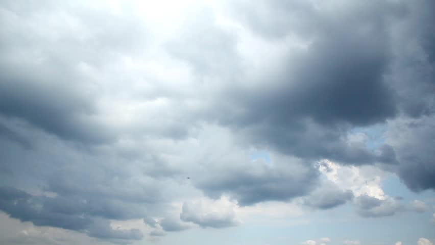 Timelapse of skies with thunderclouds