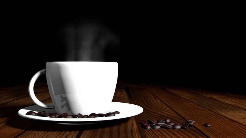 ceramic cup with hot coffee