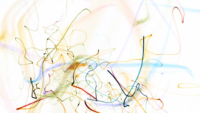 HD - Particles streak randomly drawing scribble (Loop).