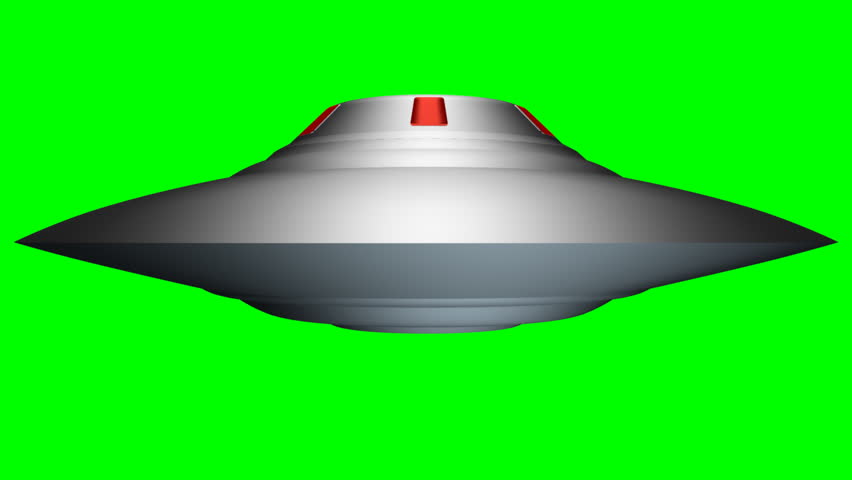 3D rotating UFO seamlessly loops on a green screen so that it can very easily be added to your custom scenes.