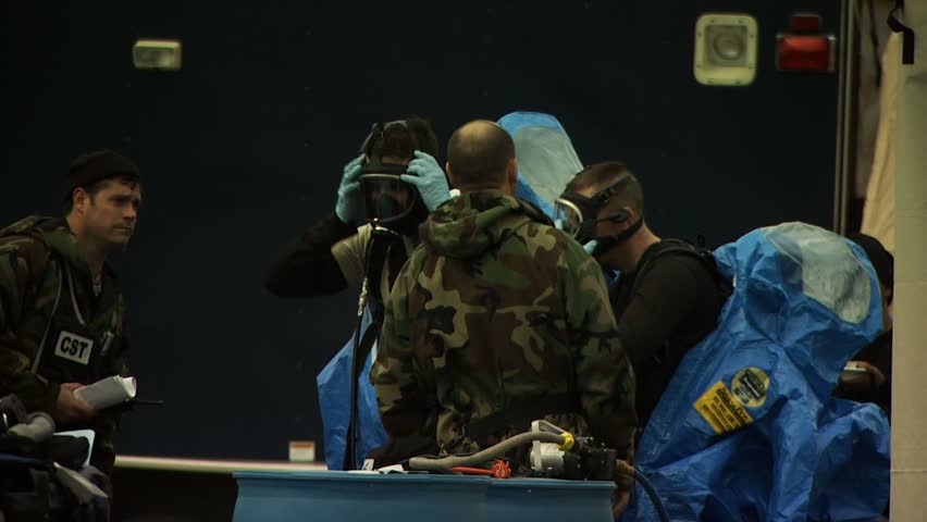 PROVIDENCE, RHODE ISLAND - SEPTEMBER 16, 2010: Hazmat emergency response drill