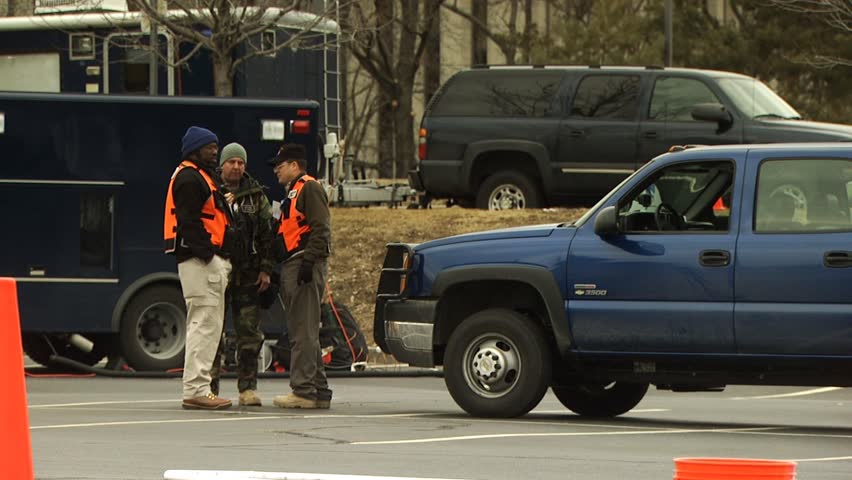 PROVIDENCE, RHODE ISLAND - SEPTEMBER 16, 2010: Hazmat emergency response drill