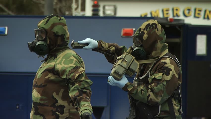 PROVIDENCE, RHODE ISLAND - SEPTEMBER 16, 2010: Hazmat emergency response drill