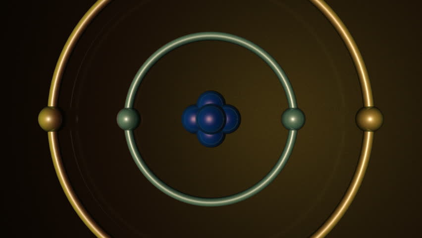 Stylized atomic nucleus. Seamlessly loops.