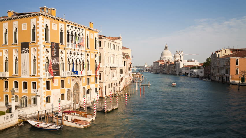 VENICE, ITALY - CIRCA MAY 2011: View of Basilica di Santa Maria della Salute on the Grand Canal