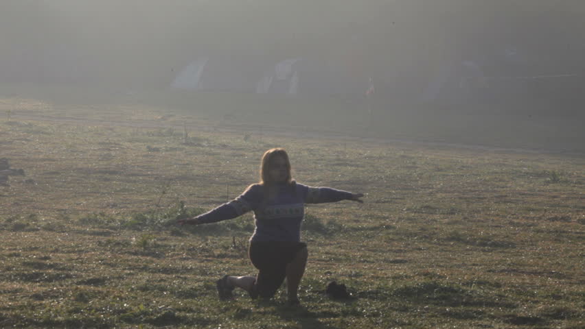 morning exercise, gymnastics, sunrise
