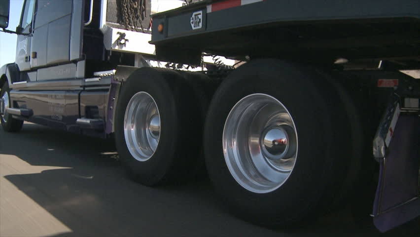 NEVADA, USA, FEB 29, 2012: Passing a truck on Interstate Highway 40