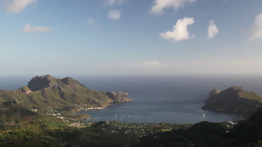 Taiohae Bay, Nuku Hiva, Marquesas Archipel, French Polynesia (Realtime)