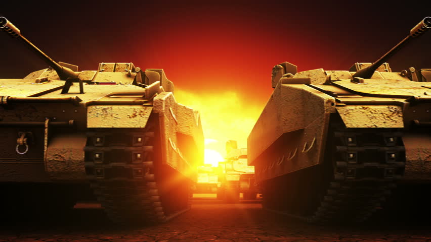 Military Tanks, Seamless Loop
