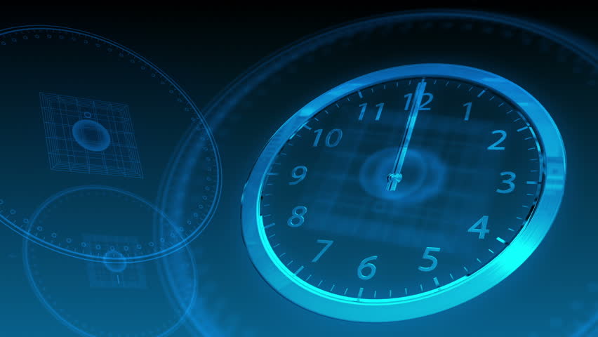 Time Flies - Hi-tech Clock 59 (HD) - Hi-tech background with time-lapse clock. Loop-able.