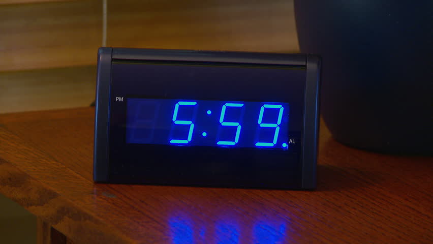 Alarm clock going off at 6 AM